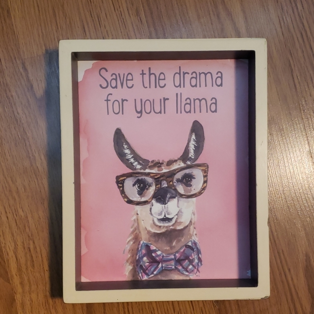 Primitives by Kathy Llama Drama shadow box print